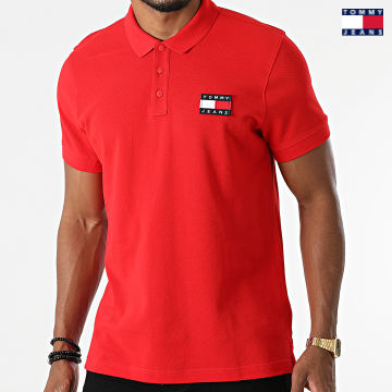 https://laboutiqueofficielle-res.cloudinary.com/image/upload/v1627651009/Desc/Watermark/3logo_tommy_jeans.svg Tommy Jeans - Polo Manches Courtes Tommy Badge 0327 Rouge