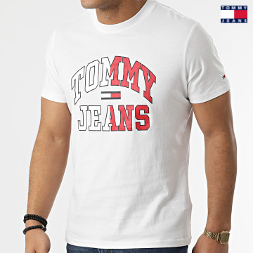 https://laboutiqueofficielle-res.cloudinary.com/image/upload/v1627651009/Desc/Watermark/3logo_tommy_jeans.svg Tommy Jeans - Tee Shirt Entry Collegiate 2421 Blanc