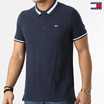 https://laboutiqueofficielle-res.cloudinary.com/image/upload/v1627651009/Desc/Watermark/3logo_tommy_jeans.svg Tommy Jeans - Polo Manches Courtes Tipped Stretch 2220 Bleu Marine