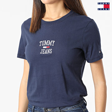 https://laboutiqueofficielle-res.cloudinary.com/image/upload/v1627651009/Desc/Watermark/3logo_tommy_jeans.svg Tommy Jeans - Tee Shirt Femme College 2040 Bleu Marine