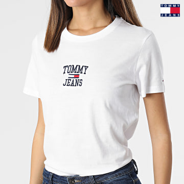 https://laboutiqueofficielle-res.cloudinary.com/image/upload/v1627651009/Desc/Watermark/3logo_tommy_jeans.svg Tommy Jeans - Tee Shirt Femme College 2040 Blanc