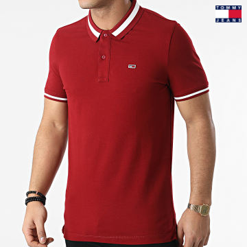 https://laboutiqueofficielle-res.cloudinary.com/image/upload/v1627651009/Desc/Watermark/3logo_tommy_jeans.svg Tommy Jeans - Polo Manches Courtes Tipped Stretch 2220 Bordeaux