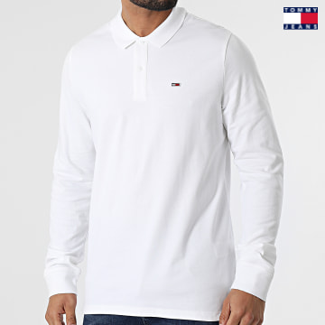 https://laboutiqueofficielle-res.cloudinary.com/image/upload/v1627651009/Desc/Watermark/3logo_tommy_jeans.svg Tommy Jeans - Polo Manches Longues Classics Polo 2423 Blanc