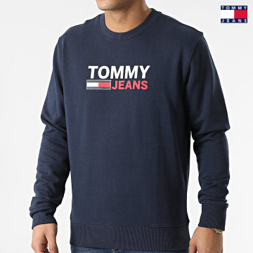 https://laboutiqueofficielle-res.cloudinary.com/image/upload/v1627651009/Desc/Watermark/3logo_tommy_jeans.svg Tommy Jeans - Sweat Crewneck Corp Logo 2938 Bleu Marine