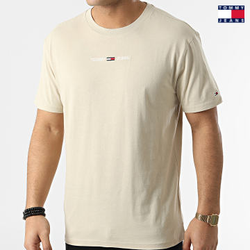 https://laboutiqueofficielle-res.cloudinary.com/image/upload/v1627651009/Desc/Watermark/3logo_tommy_jeans.svg Tommy Jeans - Tee Shirt Small Text 9701 Beige