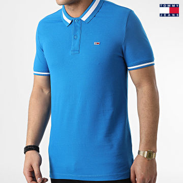 https://laboutiqueofficielle-res.cloudinary.com/image/upload/v1627651009/Desc/Watermark/3logo_tommy_jeans.svg Tommy Jeans - Polo Manches Courtes Tipped Stretch 2220 Bleu Roi