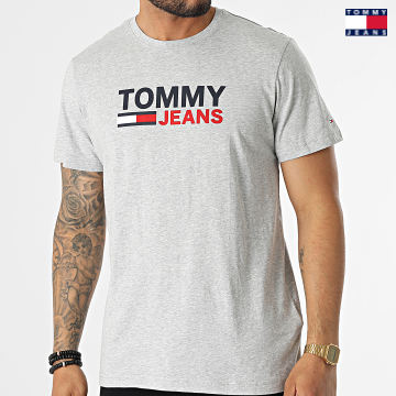 https://laboutiqueofficielle-res.cloudinary.com/image/upload/v1627651009/Desc/Watermark/3logo_tommy_jeans.svg Tommy Jeans - Tee Shirt Corp Logo 5379 Gris Chiné