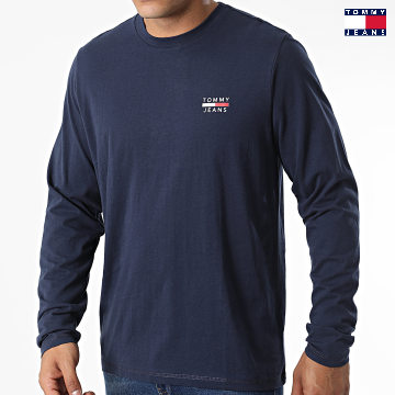 https://laboutiqueofficielle-res.cloudinary.com/image/upload/v1627651009/Desc/Watermark/3logo_tommy_jeans.svg Tommy Jeans - Tee Shirt Chest Logo 4316 Bleu Marine