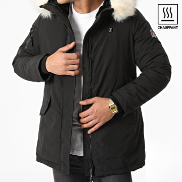 https://laboutiqueofficielle-res.cloudinary.com/image/upload/v1638355265/Desc/Watermark/3watermark_caract%C3%A9ristiques_gamme_marque_associ%C3%A9e_chauffant2.svg Maison Courch - Parka Chauffante Fourrure M3842SOW Noir Beige