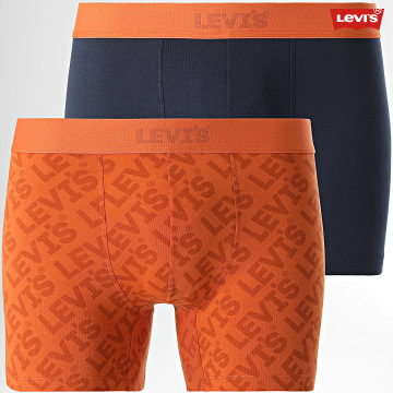Levi's - Lot De 2 Boxers 701226884 Orange Bleu Marine