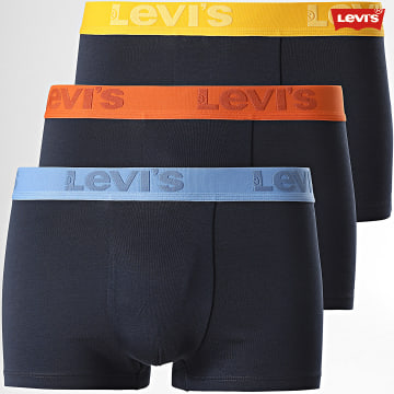 Levi's - Lote de 3 Boxers 905042001 Azul Marino Azul Claro Amarillo Naranja
