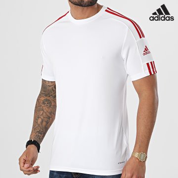 Adidas Sportswear - Maglietta Squad 21 Sport con strisce GN5725 Bianco