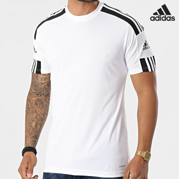Adidas Performance - Camiseta deportiva a rayas Squad 21 GN5723 Blanca