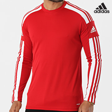 Adidas Performance - Camiseta Deportiva de Mangas Largas a Rayas Squad 21 GN5791 Roja