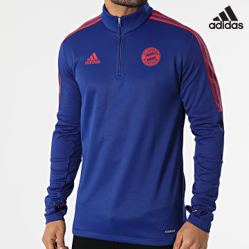 Adidas Sportswear - Maglietta FC Bayern a strisce a maniche lunghe HA2542 Blu royal