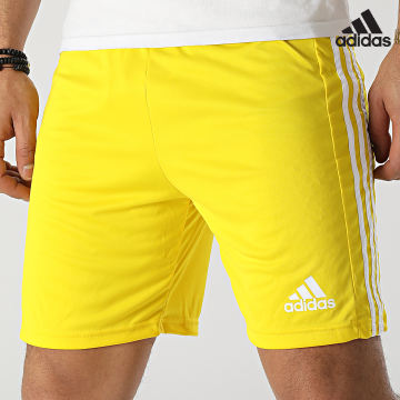 Adidas Sportswear - GN5772 Pantaloncini da jogging a righe gialle