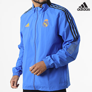 Adidas Sportswear - Veste Zippée Capuche Real Madrid HA2563 Bleu Roi