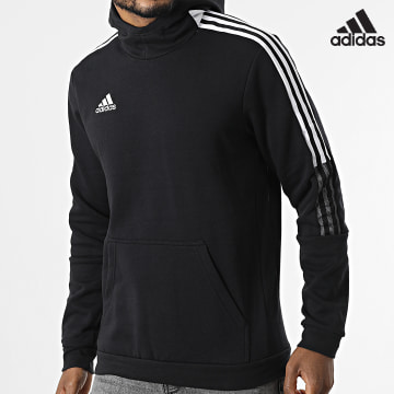 Adidas Sportswear - Tiro21 Gm7341 Felpa con cappuccio a righe nere