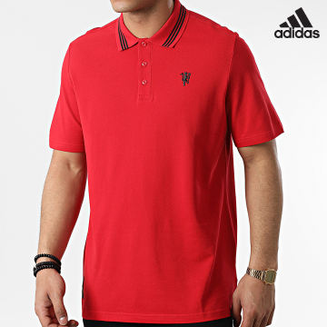 Adidas Sportswear - Polo A Manches Courtes Manchester United FC Q2 H56686 Rouge