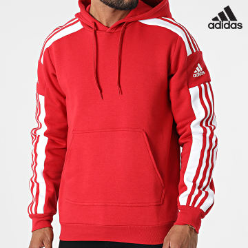 Adidas Performance - Sudadera con capucha y rayas HC6282 Rojo