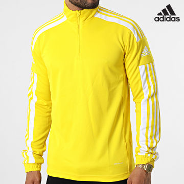 Adidas Sportswear - Sweat Col Zippé A Bandes GP6474 Jaune
