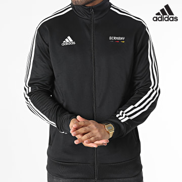 Adidas Sportswear - Germania HD6393 Giacca con zip a righe nere