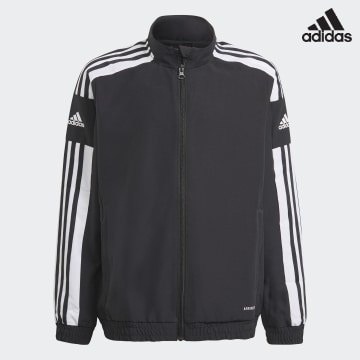 Adidas Sportswear - GK9552 Giacca con zip a righe da bambino, nero