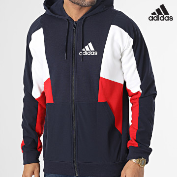 Adidas Sportswear - Giacca con zip tricolore Navy HY5935