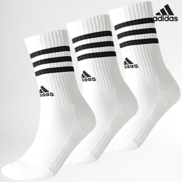 Adidas Sportswear - Lot De 3 Paires De Chaussettes 3 Stripes Crew HT3458 Blanc
