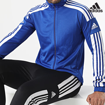 Adidas Sportswear - SQ21 GK9545 GP6463 Tuta da ginnastica nera a righe blu reale