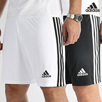 Adidas Sportswear - Set di 2 pantaloncini da jogging a fascia GN5773 GN5776 bianco nero