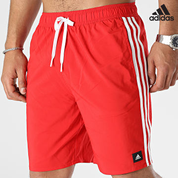 Adidas Sportswear - Short De Bain A Bandes 3 Stripes HT4360 Rouge