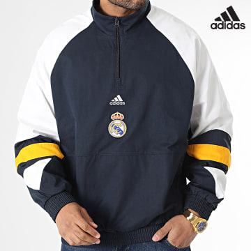 Adidas Performance - Real Madrid Icon HT6455 Navy Blanco Sudadera Cuello Cremallera