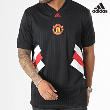 Adidas Sportswear - Maglietta Manchester United con scollo a V HT2002 Nero