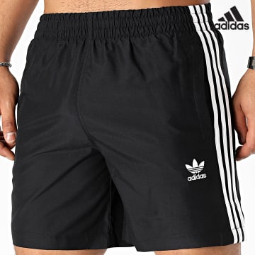 Adidas Sportswear - HT4406 Pantaloncini da bagno neri a fascia