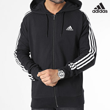 Adidas Sportswear - Sweat Capuche Zippé A Bandes 3 Stripes IC0433 Noir