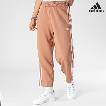 Adidas Sportswear - Pantalon Jogging A Bandes Femme 3 Stripes IM0250 Marron Clair