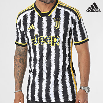 Adidas Sportswear - Maillot De Foot A Bandes Juventus HR8256 Blanc Noir