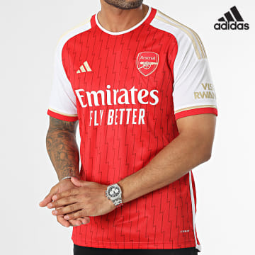 Adidas Performance - Camiseta de fútbol a rayas rojas y blancas del Arsenal FC HR6929