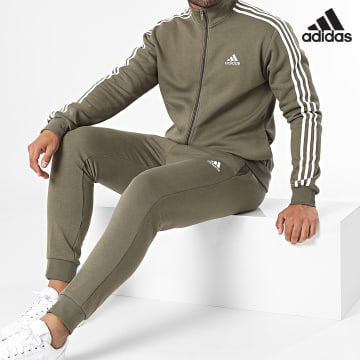 Adidas Sportswear - Tuta 3 strisce IJ6067 Verde Khaki