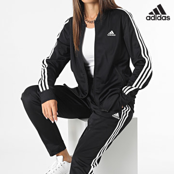 Adidas Sportswear - Ensemble De Survetement A Bandes Femme 3 Stripes IJ8781 Noir