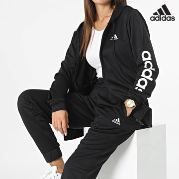 Adidas Sportswear - Tuta da ginnastica lineare da donna HZ2258 Nero