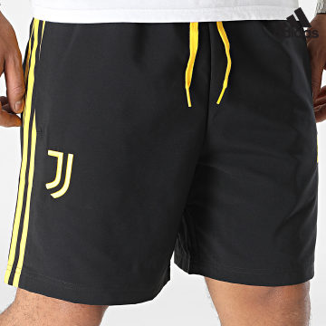 Adidas Performance - Juventus HZ4962 Pantalones cortos de jogging con banda amarilla negra
