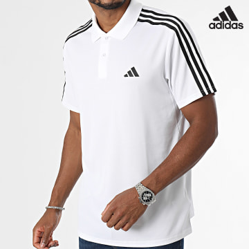 Adidas Sportswear - Polo Manches Courtes A Bandes TR-ES Piq 3Polo IB8109 Blanc