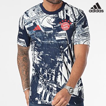 Adidas Performance - Camiseta de fútbol FC Bayern IQ0614 Azul Marino Blanco