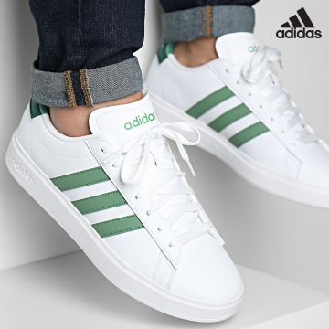 Adidas Performance - Grand Court 2.0 Zapatillas ID2952 Calzado Blanco Preloved Verde Core Green