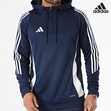 Adidas Sportswear - Veste Zippée Capuche A Bandes TIRO24 Hood IR9398 Bleu Marine