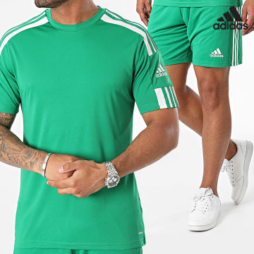 Adidas Sportswear - Ensemble Tee Shirt Et Short Jogging A Bandes GN5721 GN5769 Vert