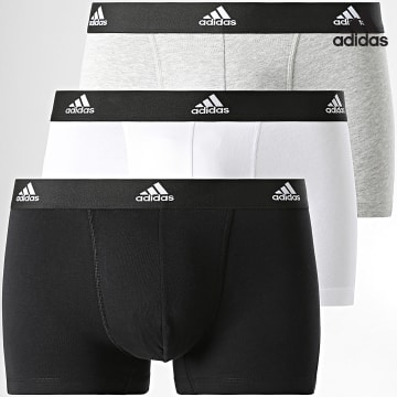 Adidas Sportswear - Set di 3 boxer 4A1M02 nero bianco grigio erica