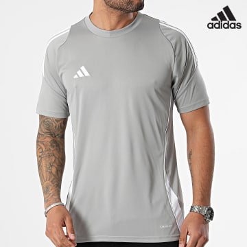 Adidas Sportswear - Tee Shirt A Bandes Tiro24 IS1012 Gris